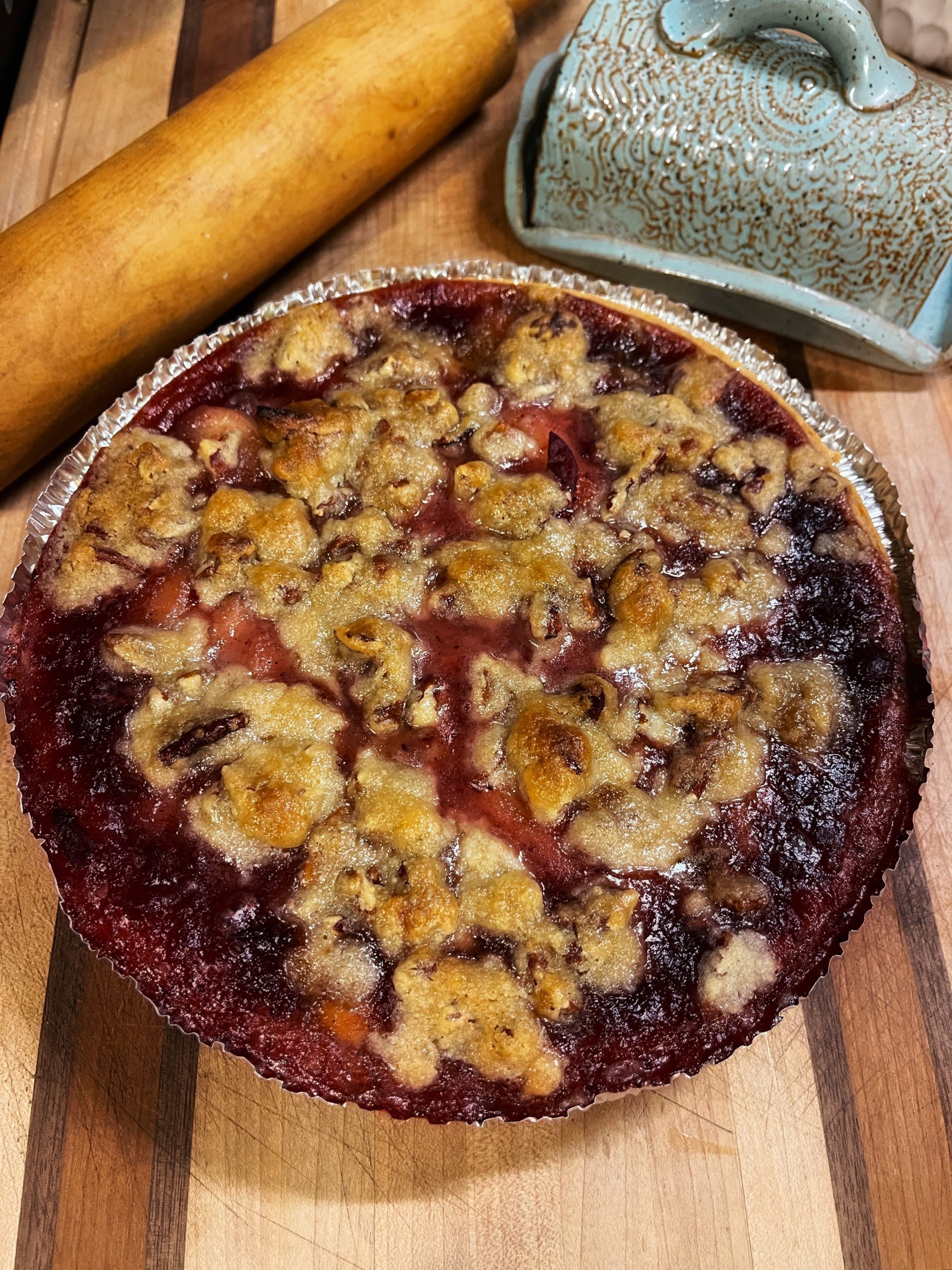apple cranberry crunch pie
